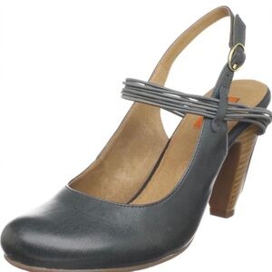 Silva Miz Mooz Slingback heels with straps Grey/Green